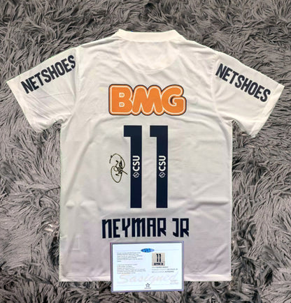 Neymar Jr Signed Santos Debut 11/12 Home Jersey Shirt - COA - Signature Version