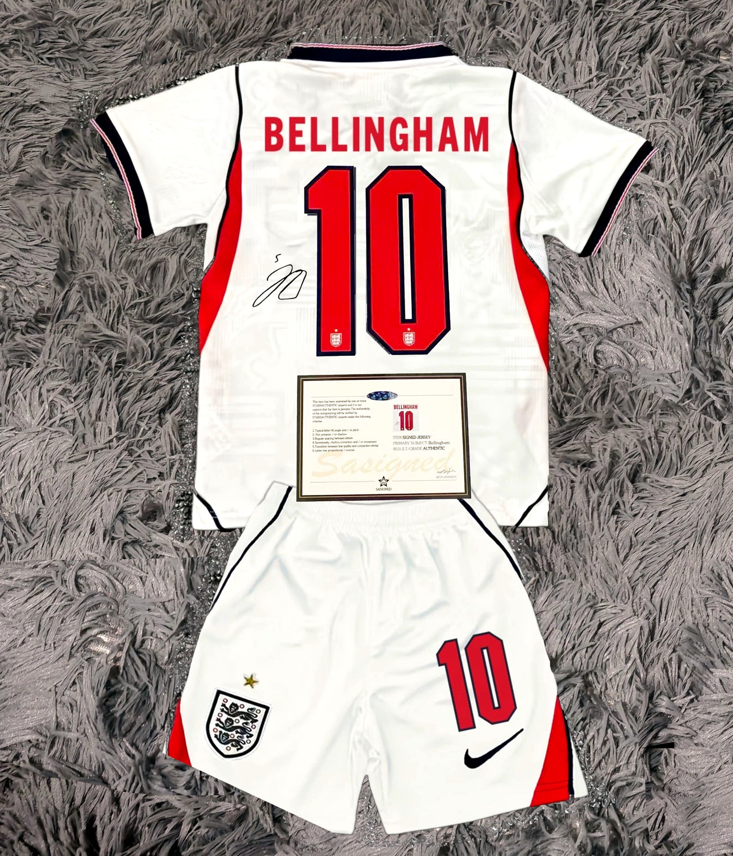 Jude Bellingham Signed England 2026 World Cup Jersey Shirt - COA - Signature Version