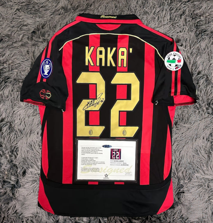 Kaka Signed AC Milan 06/07 Home Jersey Shirt - COA - Signature Version