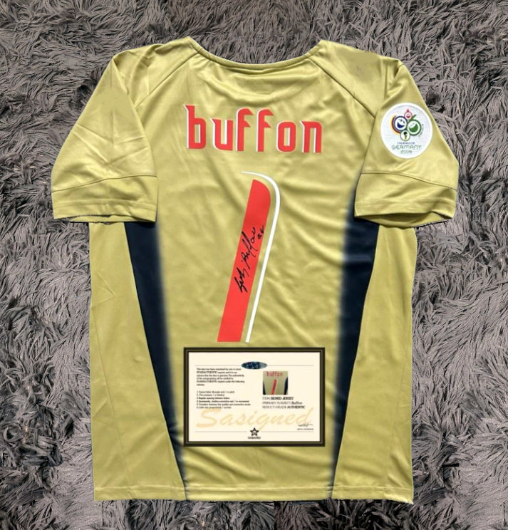 Gianluigi Buffon Signed Italy 2006 Home Jersey Shirt - COA - Signature Version