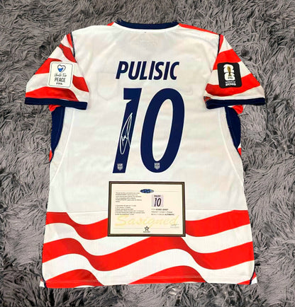 Christian Pulisic Signed USA 2026/27 Home Jersey Shirt - COA - Signature Version