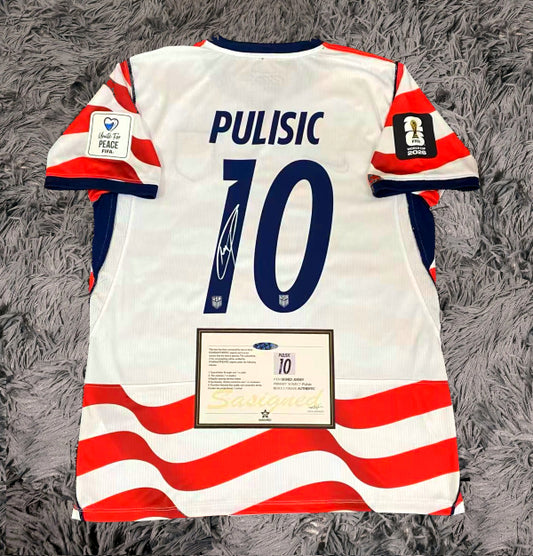 Christian Pulisic Signed USA 2026/27 Home Jersey Shirt - COA - Signature Version
