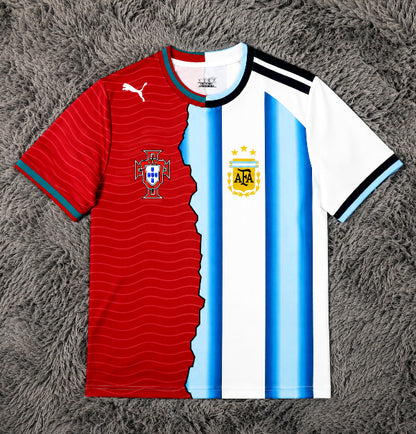 Messi x Ronaldo Signed 2026/27 Argentina x Portugal Special Jersey Shirt - Signature Version