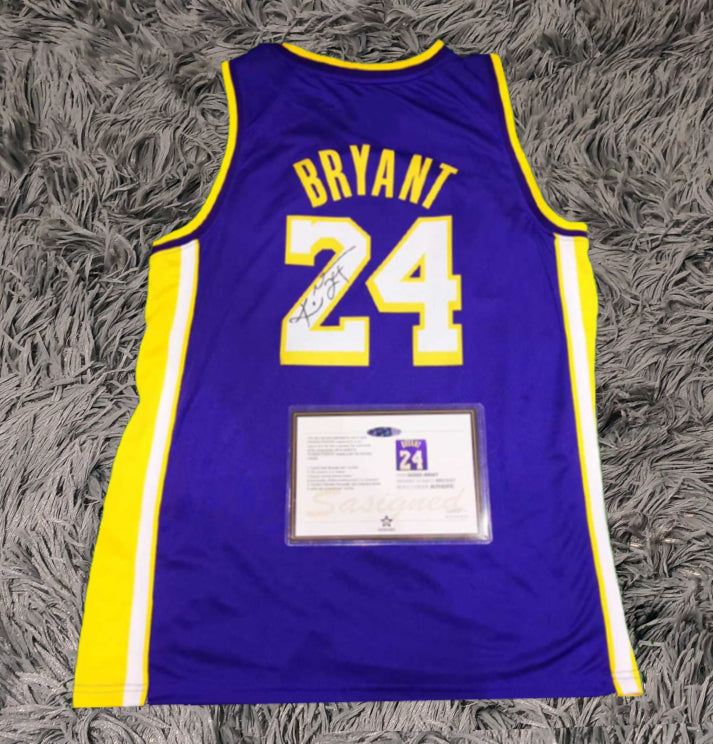 Kobe Bryant Signed LA Lakers #24 Home Jersey Shirt - COA - Signature Version