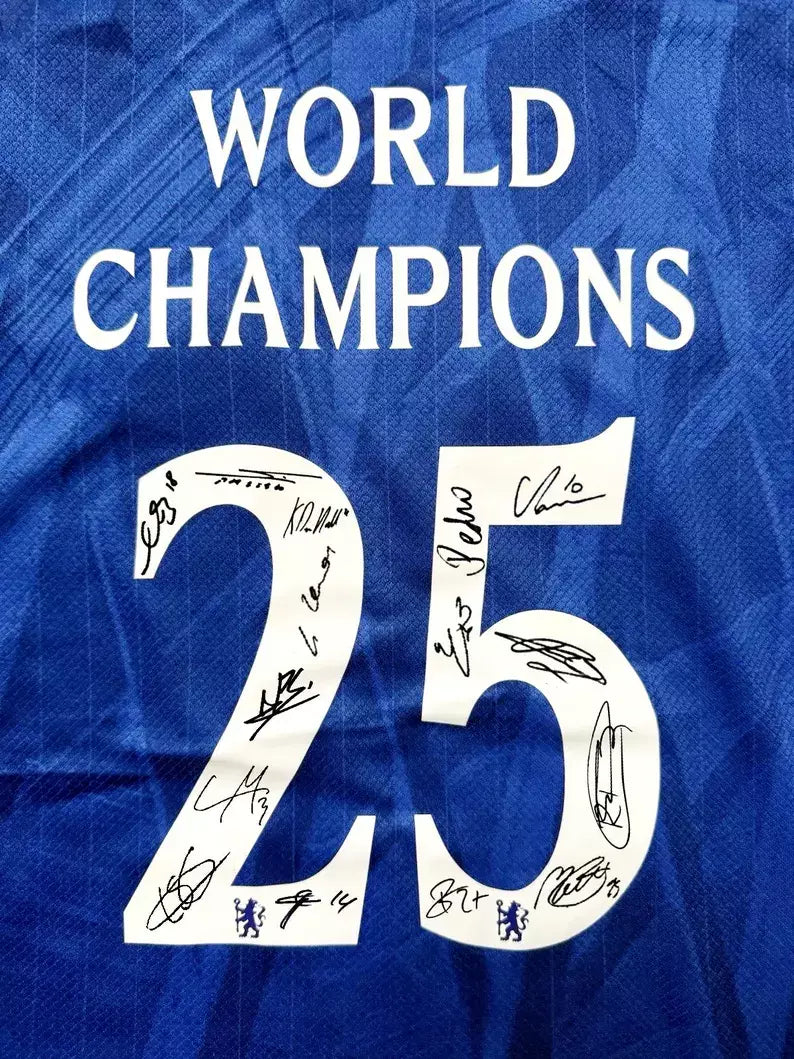 Chelsea Full Squad Signed 25/26 CWC Winners Jersey Shirt - COA - Signature Version