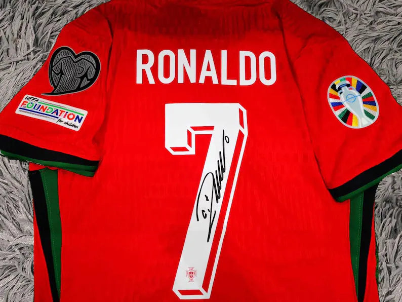 Cristiano Ronaldo Signed Portugal 23/24 Home Jersey Shirt - COA - Signature Version