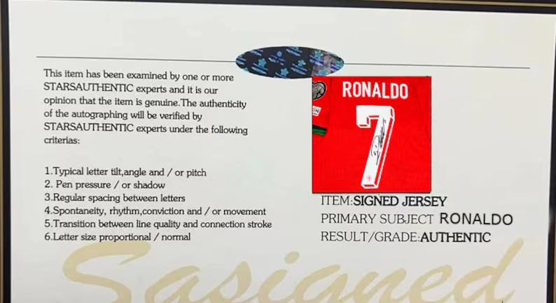 Cristiano Ronaldo Signed Portugal 23/24 Home Jersey Shirt - COA - Signature Version