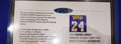 Kobe Bryant Signed LA Lakers #24 Home Jersey Shirt - COA - Signature Version