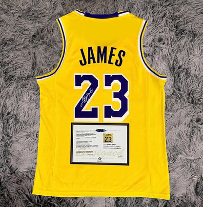 Lebron James Signed LA Lakers 23/26 Home Jersey Shirt - COA - Signature Version