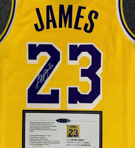 Lebron James Signed LA Lakers 23/26 Home Jersey Shirt - COA - Signature Version
