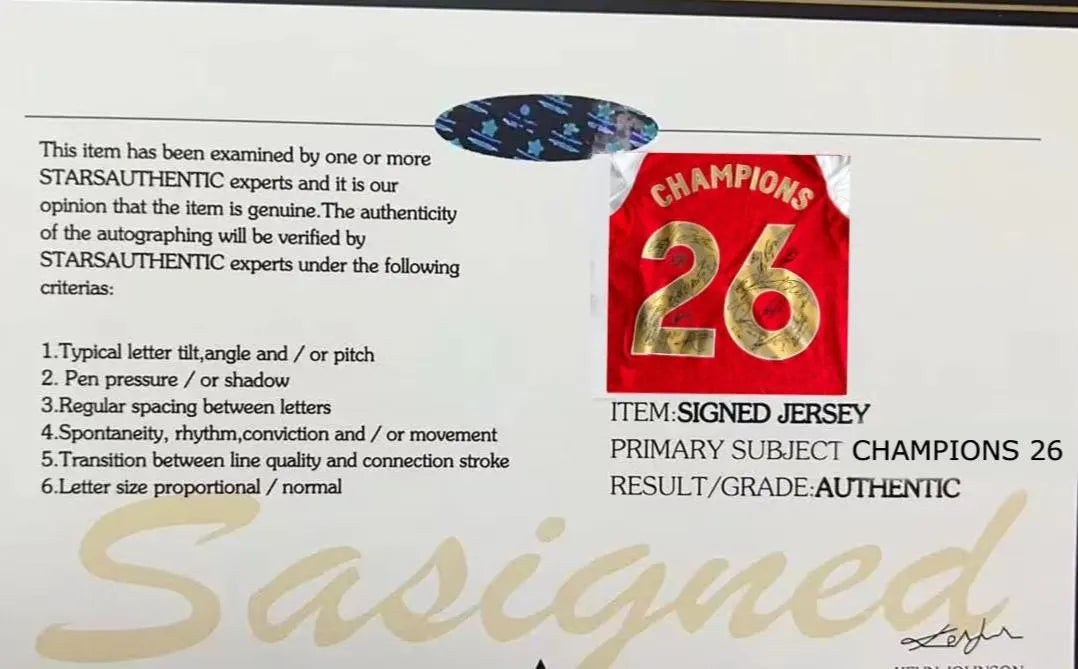 Arsenal Champions Full Team Signed 25/26 Jersey Shirt - COA - Signature Version