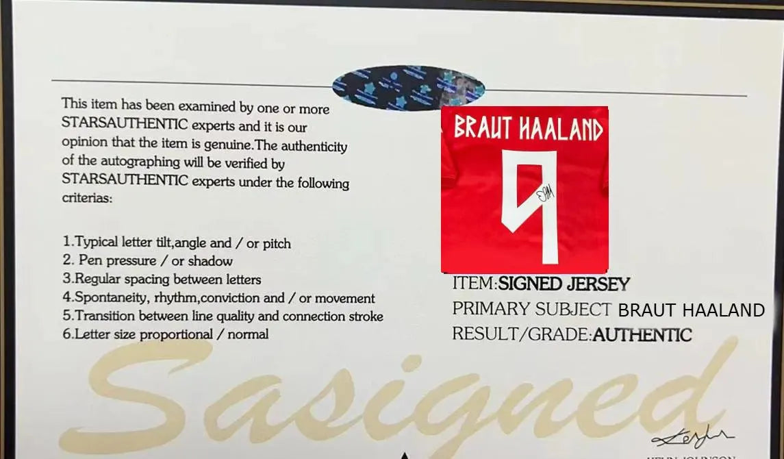 Erling Haaland Signed Norway 2026/27 Home Jersey Shirt - COA - Signature Version