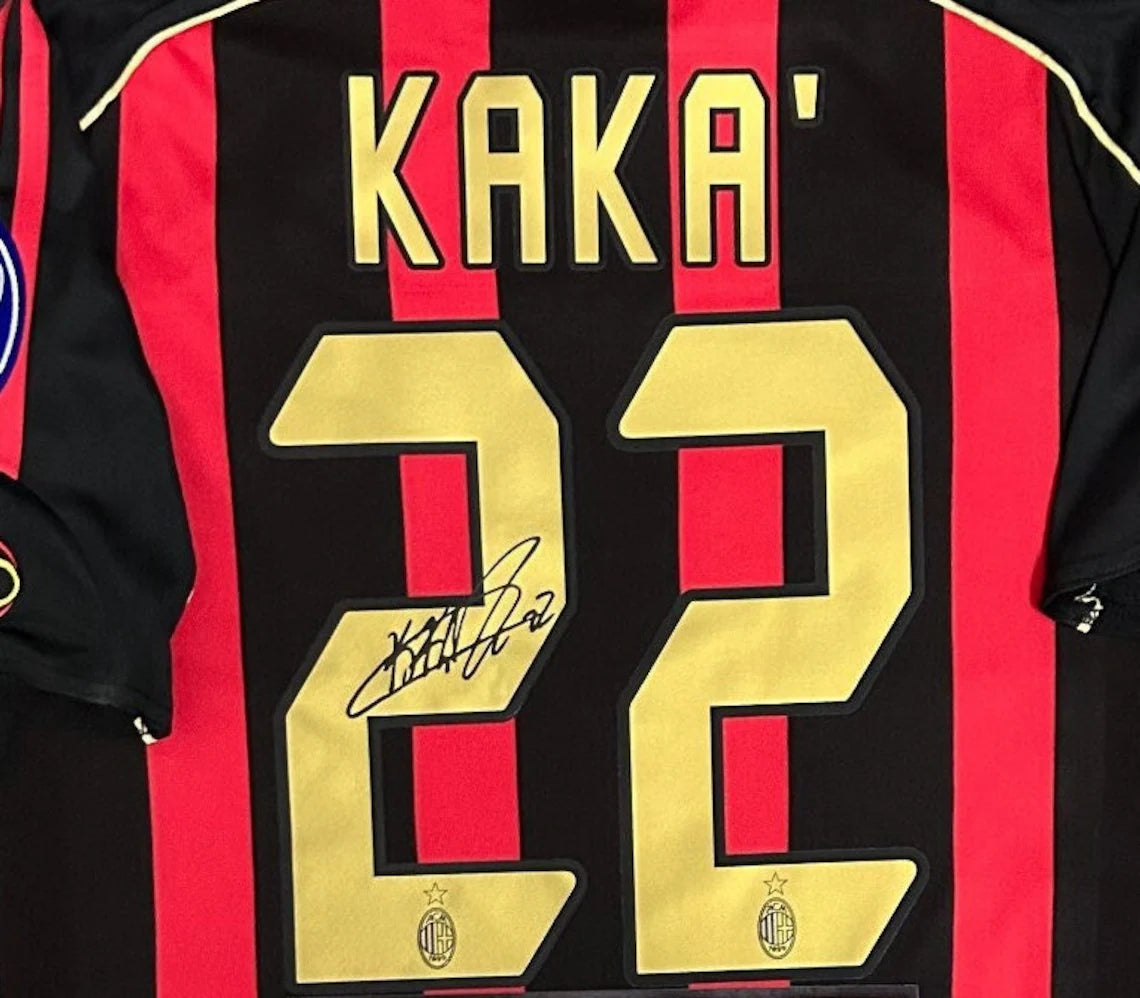 Kaka Signed AC Milan 06/07 Home Jersey Shirt - COA - Signature Version