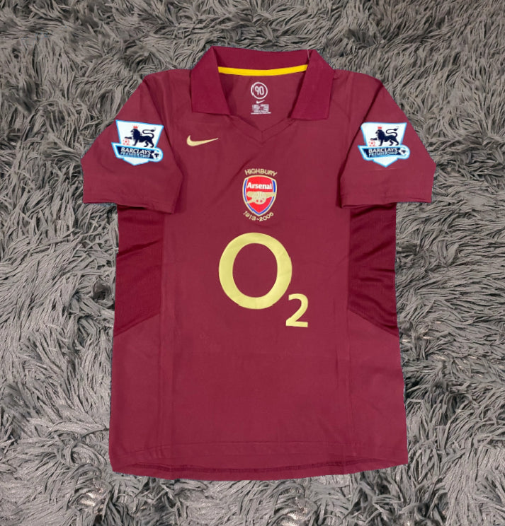 Thierry Henry Signed Arsenal 05/06 Highbury Jersey Shirt - COA - Signature Version
