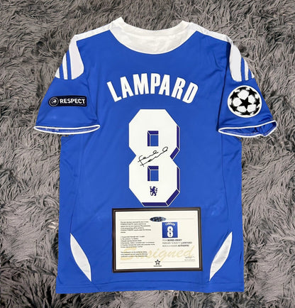 Frank Lampard Signed Chelsea 11/12 Home Jersey Shirt - COA - Signature Version