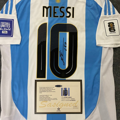 Lionel Messi Signed Argentina 25/26 Home Jersey Shirt - COA - Signature Version