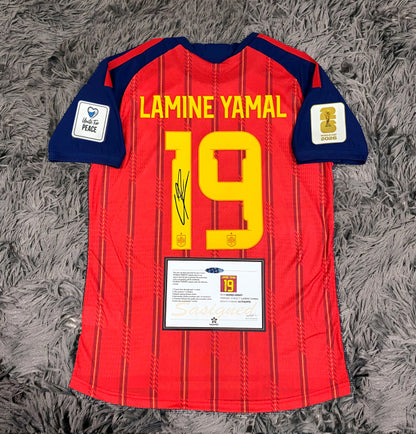 Lamine Yamal Signed Spain 2026/27 Home Jersey Shirt - COA - Signature Version