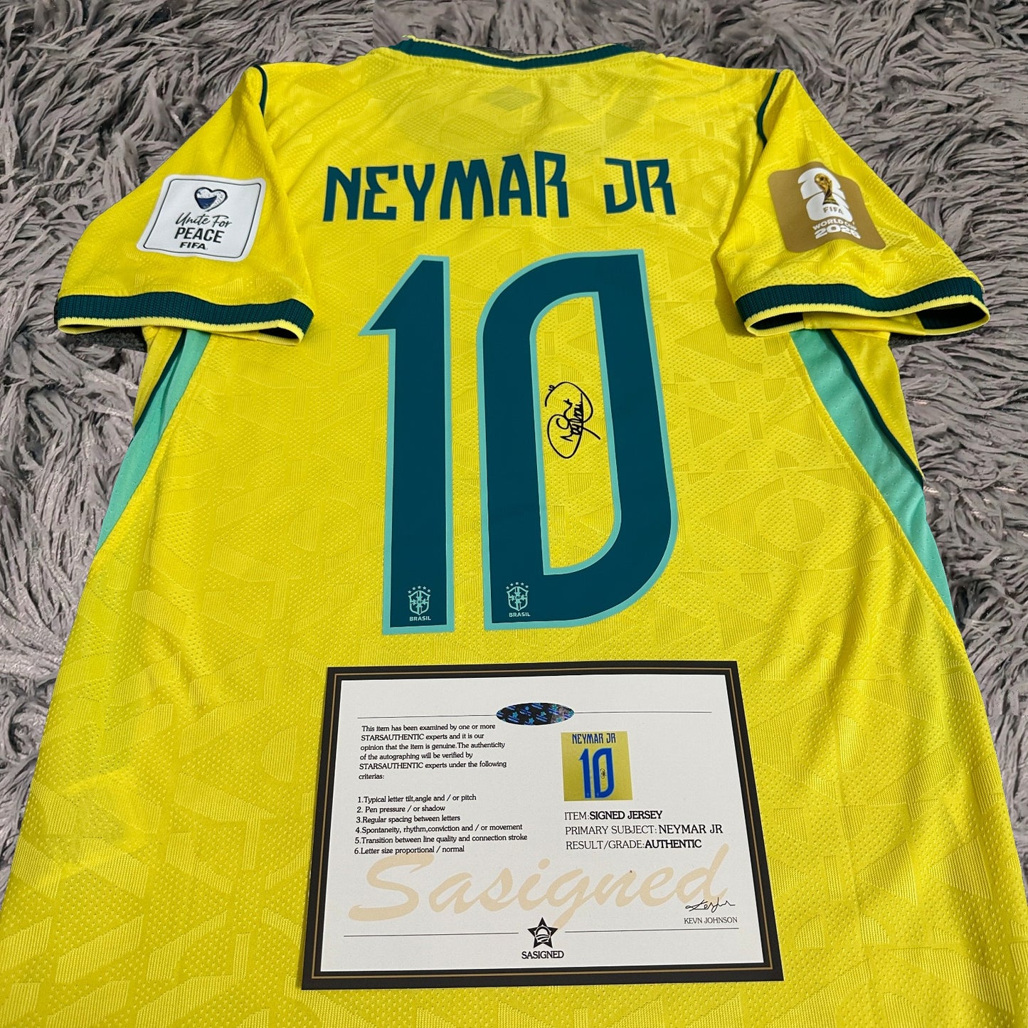 Neymar Jr Signed Brazil 2026/27 Home Jersey Shirt - COA - Signature Version