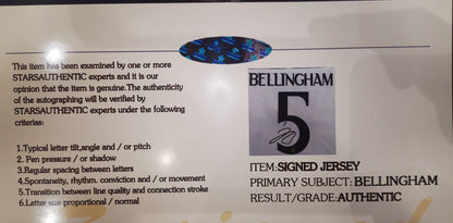 Jude Bellingham Signed Real Madrid Debut 23/24 Home Jersey Shirt - COA - Signature Version