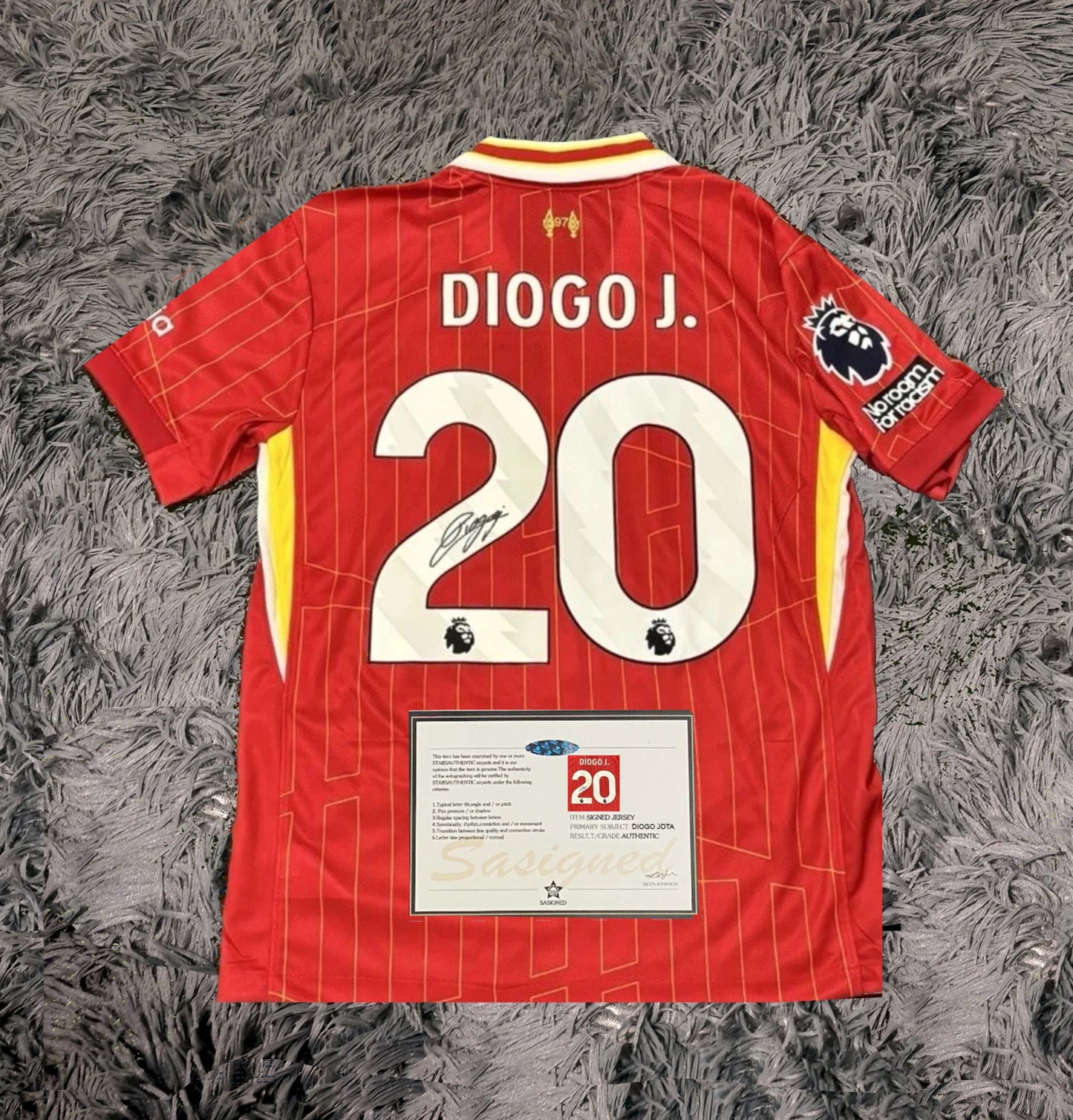 Diogo Jota Signed Liverpool 24/25 Home Jersey Shirt - COA - Signature Version