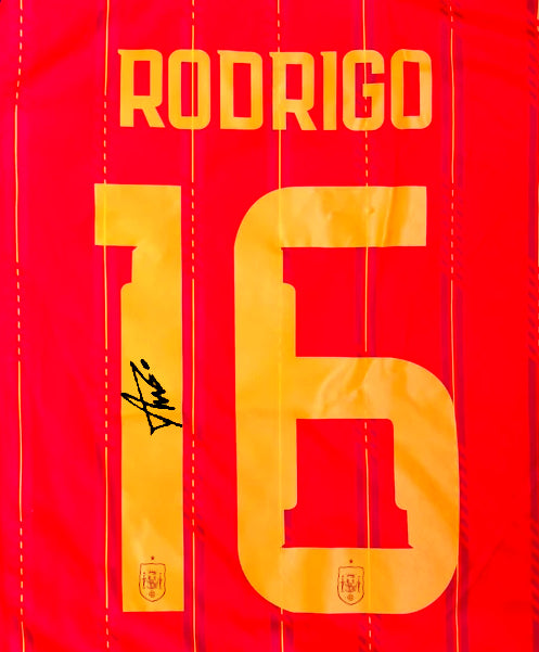 Rodrigo Rodri Signed Spain 2026/27 Home Jersey Shirt - COA - Signature Version