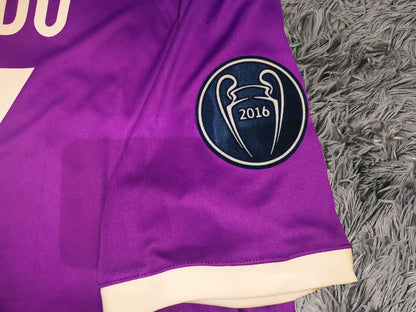 Cristiano Ronaldo Signed Real Madrid 17/18 Purple Away Jersey Shirt - COA - Signature Version