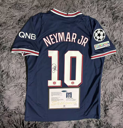 Neymar Jr Signed Paris 21/22 Home Jersey Shirt - COA - Signature Version