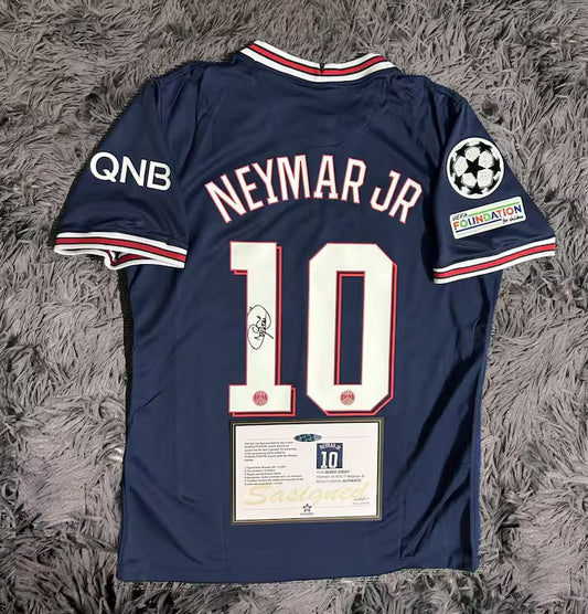 Neymar Jr Signed Paris 21/22 Home Jersey Shirt - COA - Signature Version