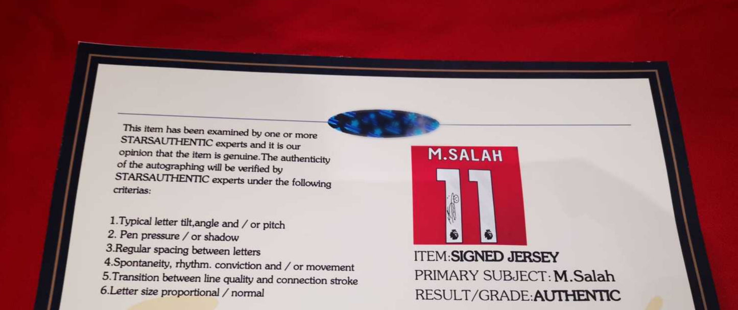 Mo Salah Signed Liverpool 24/25 Home Jersey Shirt - COA - Signature Version
