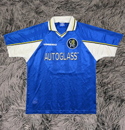 Gianfranco Zola Signed Chelsea 97/98 Home Jersey Shirt - COA - Signature Version