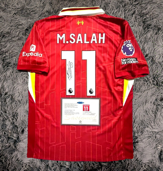 Mo Salah Signed Liverpool 24/25 Home Jersey Shirt - COA - Signature Version