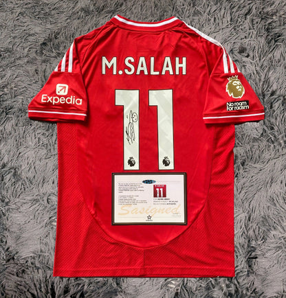 Mo Salah Signed Liverpool 24/25 Home Jersey Shirt - COA - Signature Version