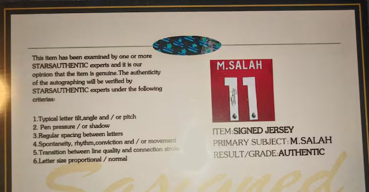 Mo Salah Signed Liverpool 24/25 Home Jersey Shirt - COA - Signature Version