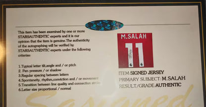 Mo Salah Signed Liverpool 24/25 Home Jersey Shirt - COA - Signature Version