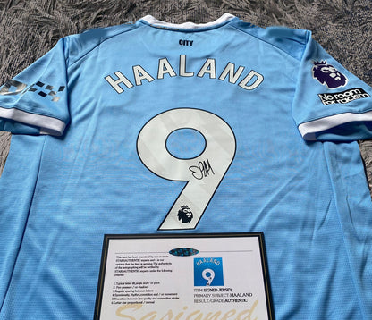 Erling Haaland Signed Man City 25/26 Home Jersey Shirt - COA - Signature Version