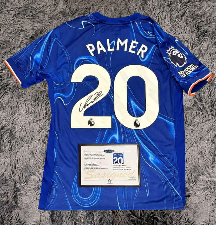 Cole Palmer Signed Chelsea 24/25 Home Jersey Shirt - COA - Signature Version