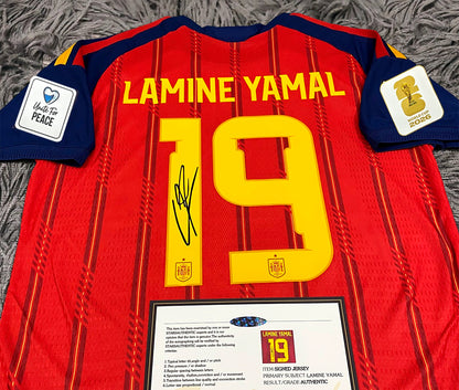 Lamine Yamal Signed Spain 2026/27 Home Jersey Shirt - COA - Signature Version