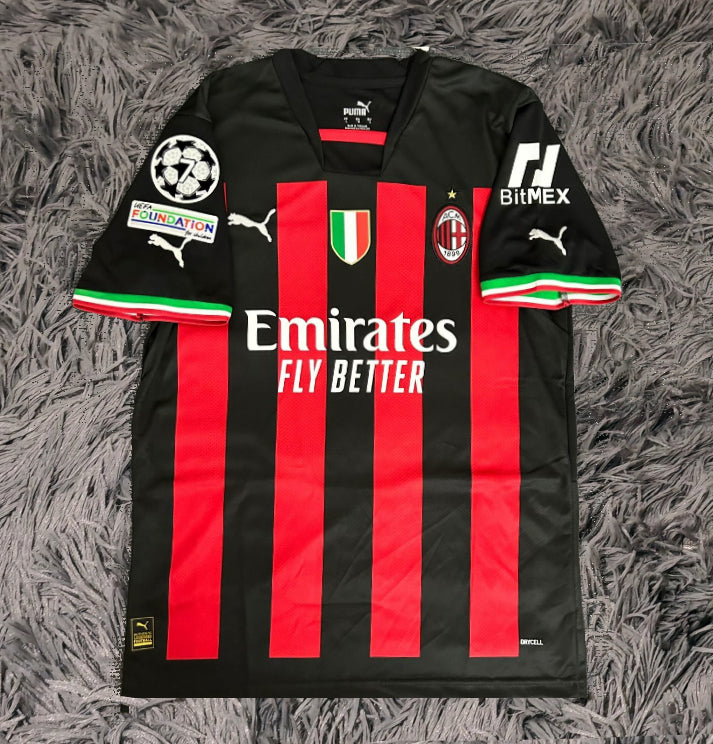Zlatan Ibrahimovic Signed AC Milan 22/23 Home Jersey Shirt - COA - Signature Version
